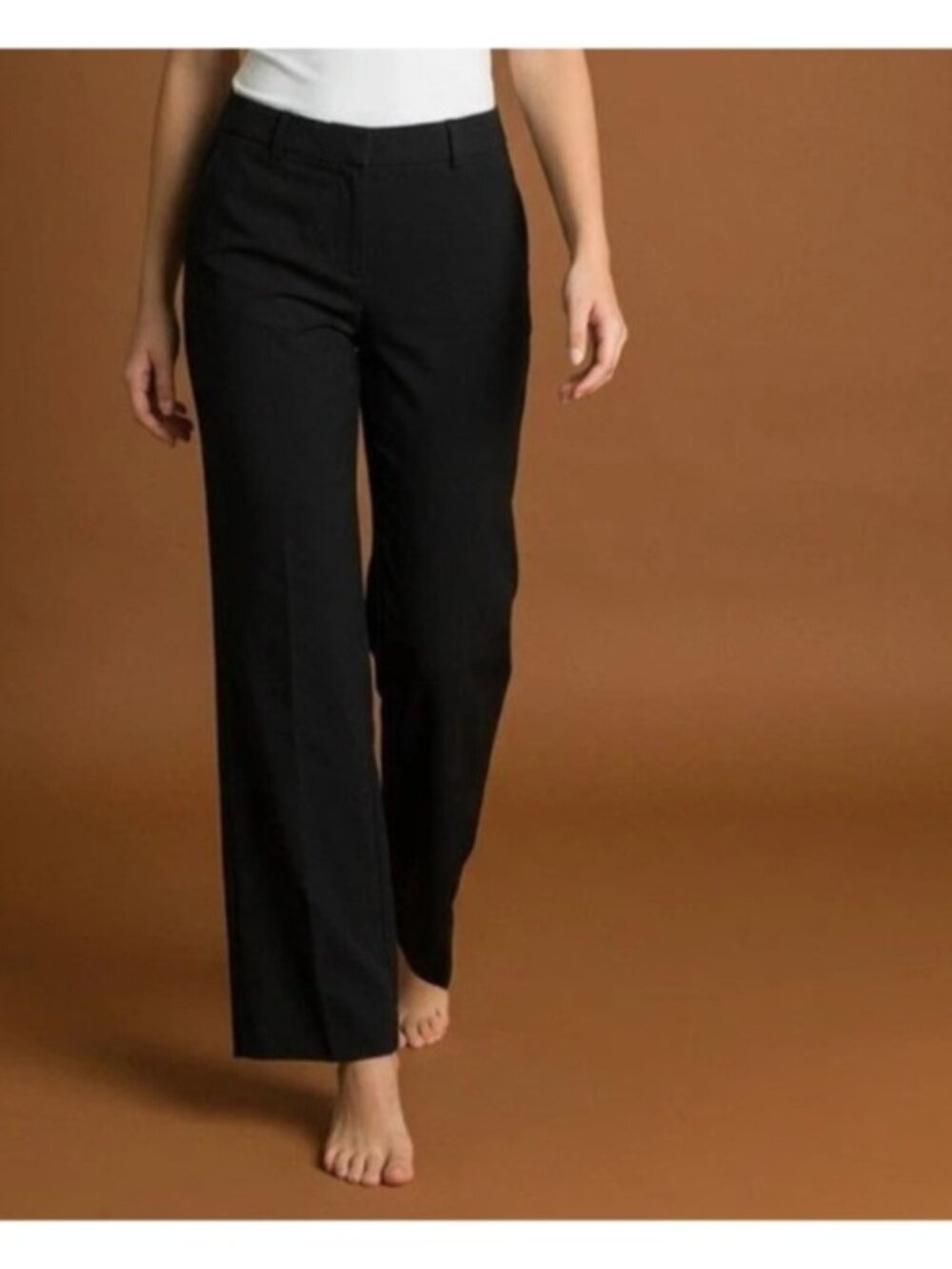 Tory Burch Black Stretch Wool Flare Dress Pants Trousers